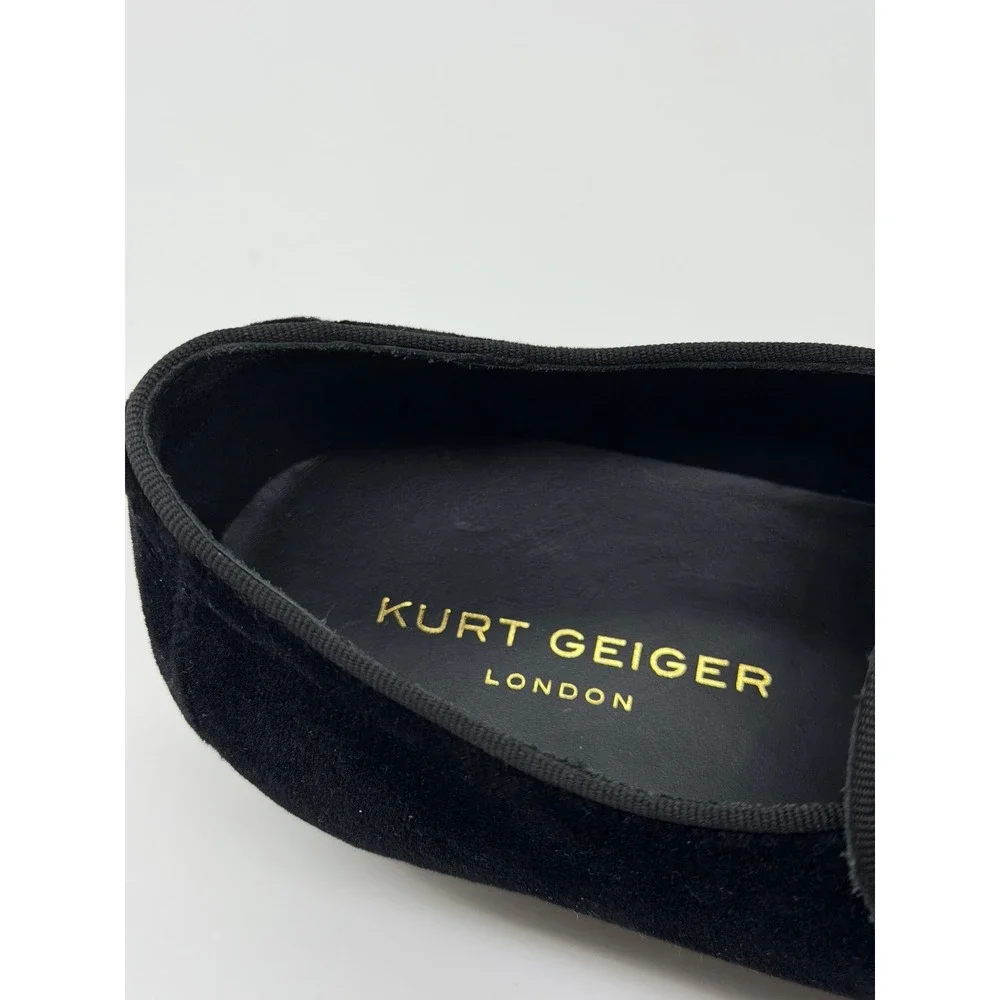 Kurt Geiger Venetian Velvet Gold Eagle Head Loafers Hand Made in Portugal 43,5